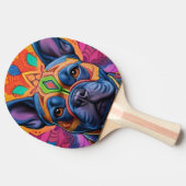 Frenchie Fun Birthday Fantasy Tafeltennisbatje (Zijkant)