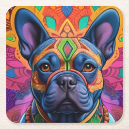 Frenchie Fun Kartonnen Onderzetters