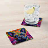 Frenchie Fun Kartonnen Onderzetters