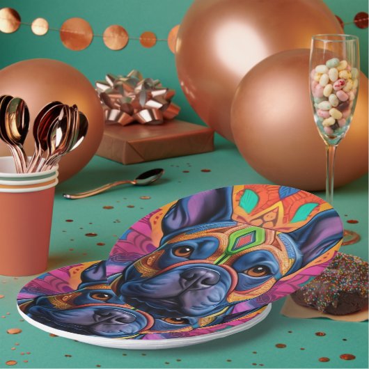 Frenchie Fun Papieren Bordje (Multi)