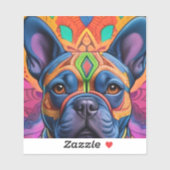 Frenchie Fun Verjaardag Fantasie Sticker (Vel)