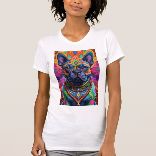 Frenchie Fun Verjaardag Fantasy T-shirt (Voorkant)