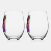 Frenchie Fun Verjaardagsfantasie    Wijnglas Zonder Voet (Links)