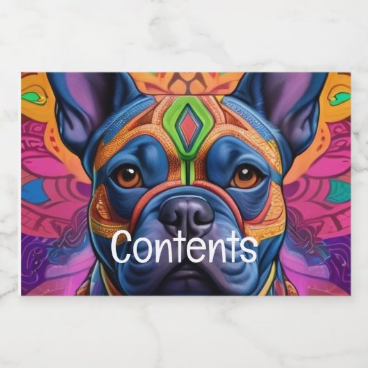 Frenchie Fun Voedselcontainer Etiket (Enkel label)