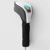 Frenchie Genieten Strand Golfheadcover (Schuin)