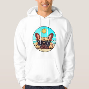 Frenchie Genieten Strand Hoodie
