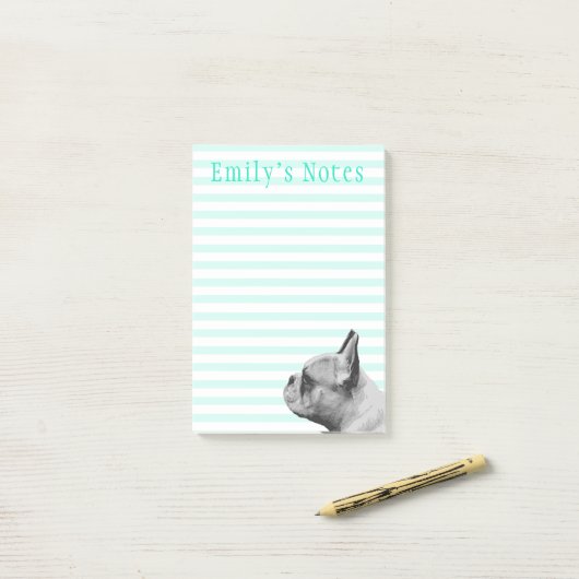 Frenchie | Gepersonaliseerd Post-it® Notes (Op bureau)