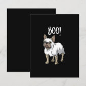 Frenchie Ghost Costume Funny Bulldog Halloween Bedankkaart (Voorkant / Achterkant)