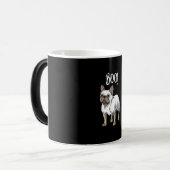 Frenchie Ghost Costume Funny Bulldog Halloween Magische Mok (Voorkant links)