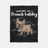 Frenchie Gift | Anatomie van een Franse bulledog G Fleece Deken (Voorkant)
