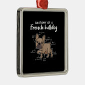 Frenchie Gift | Anatomie van een Franse bulledog G Metalen Ornament (Rechts)