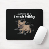 Frenchie Gift | Anatomie van een Franse bulledog G Muismat (Met muis)