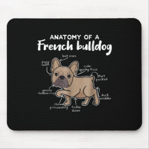 Frenchie Gift   Anatomie van een Franse bulledog G Muismat