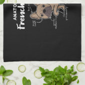 Frenchie Gift | Anatomie van een Franse bulledog G Theedoek (Gevouwen)