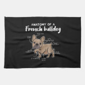 Frenchie Gift | Anatomie van een Franse bulledog G Theedoek (Horizontaal)
