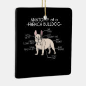 Frenchie Gift | Anatomie van een Franse hond Keramisch Ornament (Rechts)