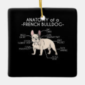 Frenchie Gift | Anatomie van een Franse hond Keramisch Ornament (Voorkant)