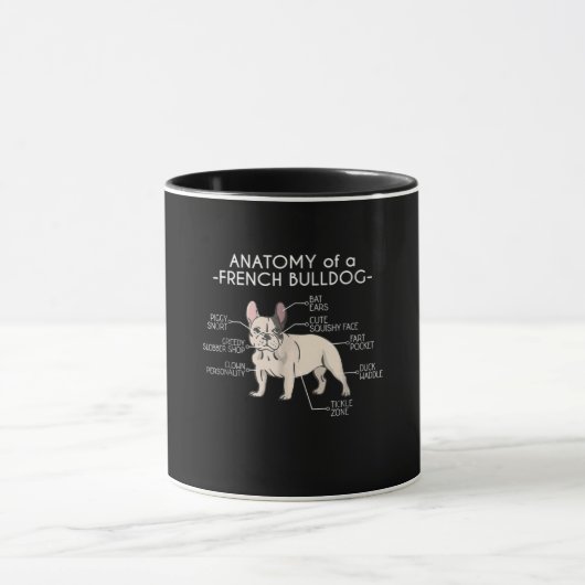 Frenchie Gift | Anatomie van een Franse hond Mok (Midden)