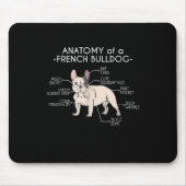 Frenchie Gift | Anatomie van een Franse hond Muismat (Voorkant)