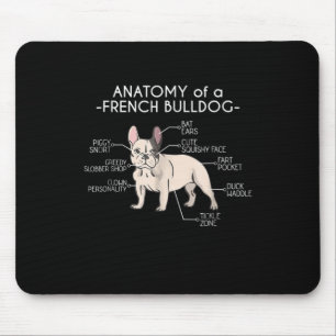 Frenchie Gift   Anatomie van een Franse hond Muismat