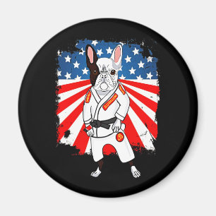 Frenchie Gift   Cute French Bulldog USA Flag Magneet