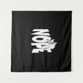 Frenchie Gift | Cute Nope French Bulldog Wandkleed (Voorkant (horizontaal))