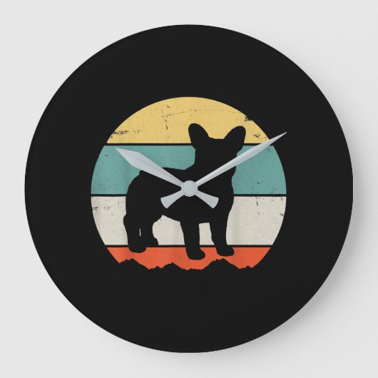 Frenchie Gift | Franse bulldog Gift Grote Klok (Voorkant)