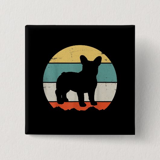 Frenchie Gift | Franse bulldog Gift Vierkante Button 5,1 Cm (Voorkant)