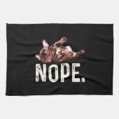 Frenchie Gift | Franse Bulldog Nope. Theedoek (Horizontaal)