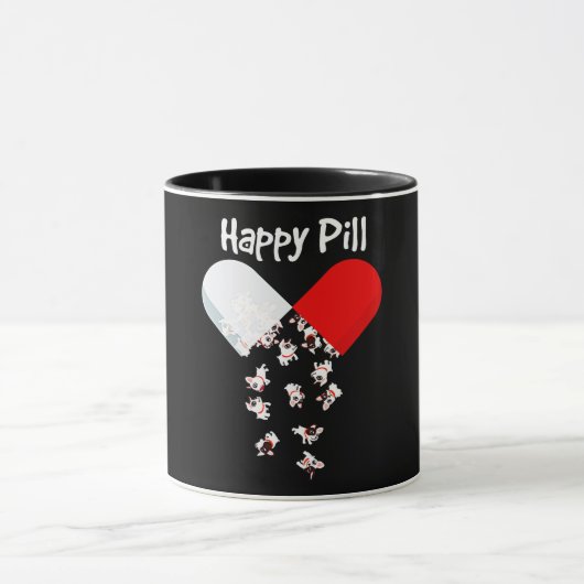 Frenchie Gift | Happy Pill French Bulldog Gift Mok (Midden)