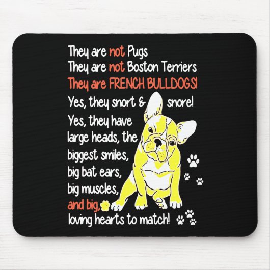Frenchie Gift | Het zijn Franse bulldogs Gift Muismat (Voorkant)