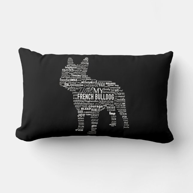 Frenchie Gift | Ik hou van mijn Franse Bull Dog Kussen (Voorkant)