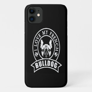 Frenchie Gift Ik hou van mijn Franse Bulldog Case-Mate iPhone Case