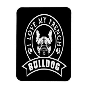 Frenchie Gift Ik hou van mijn Franse Bulldog Magneet