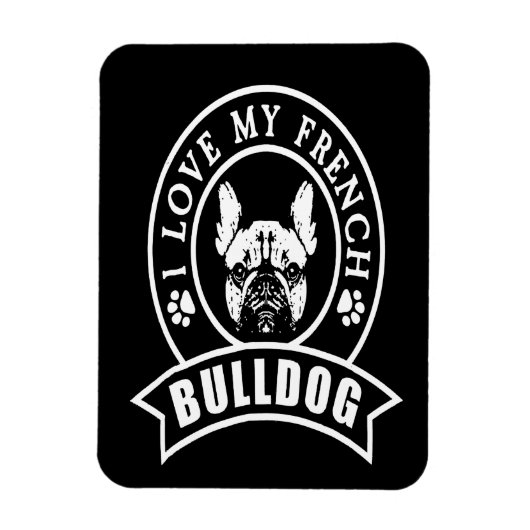 Frenchie Gift | Ik hou van mijn Franse Bulldog Magneet (Verticaal)
