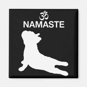 Frenchie Gift   Namaste French Bulldog Gift Magneet