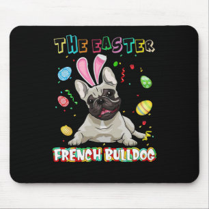 Frenchie Gift Paasfrank Bulldog Bunny Muismat