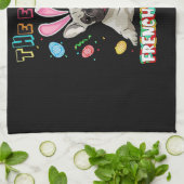 Frenchie Gift | Paasfrank Bulldog Bunny Theedoek (Gevouwen)