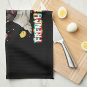 Frenchie Gift | Paasfrank Bulldog Bunny Theedoek (Quarter Fold)