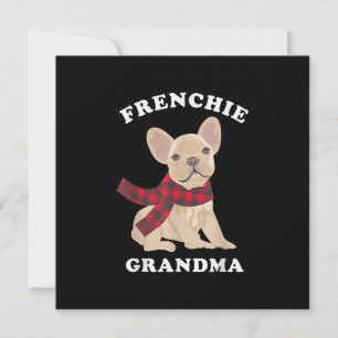 Frenchie Grandma Gift French Bulldog Xmas familie Feestdagenkaart