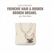 Frenchie Haar En Gebroken Dromen Grappig Hond Moed Sticker (Voorkant)