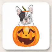 Frenchie Halloween Bier Onderzetter (Voorkant)