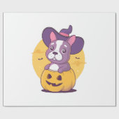 Frenchie Halloween Cadeaupapier (Vlak)