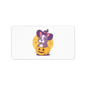 Frenchie Halloween Etiket (Voorkant)