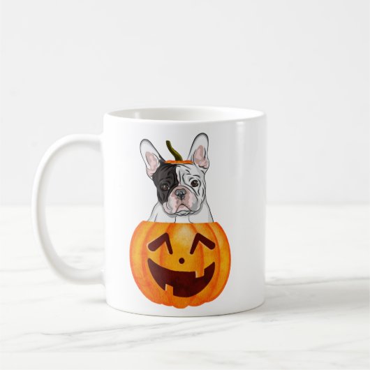 Frenchie Halloween Koffiemok (Links)