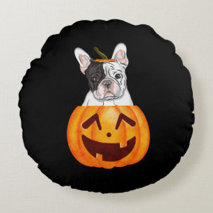 Frenchie Halloween Rond Kussen