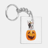 Frenchie Halloween Sleutelhanger (Voorkant Links)