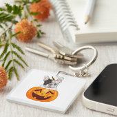 Frenchie Halloween Sleutelhanger (Voorkant Rechts)