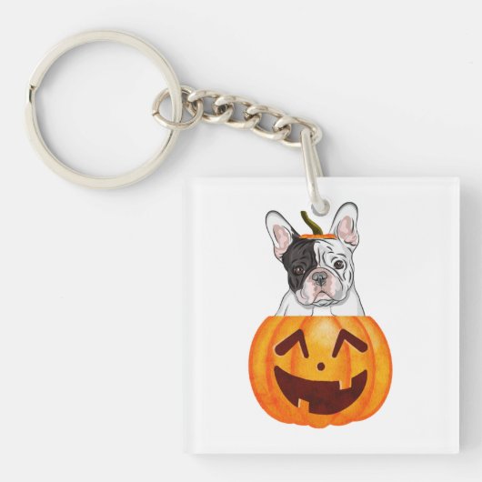 Frenchie Halloween Sleutelhanger (voorkant)