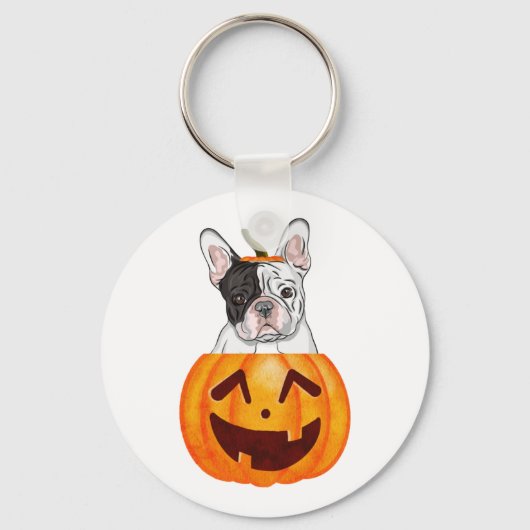 Frenchie Halloween Sleutelhanger (Voorkant)